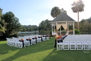 Outdoor wedding area