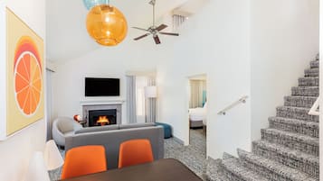 Bi-Level Loft | Hypo-allergenic bedding, down comforters, in-room safe