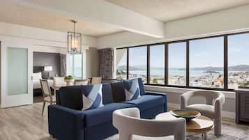 Presidential Suite, 1 King Bed, Bay View | Living area