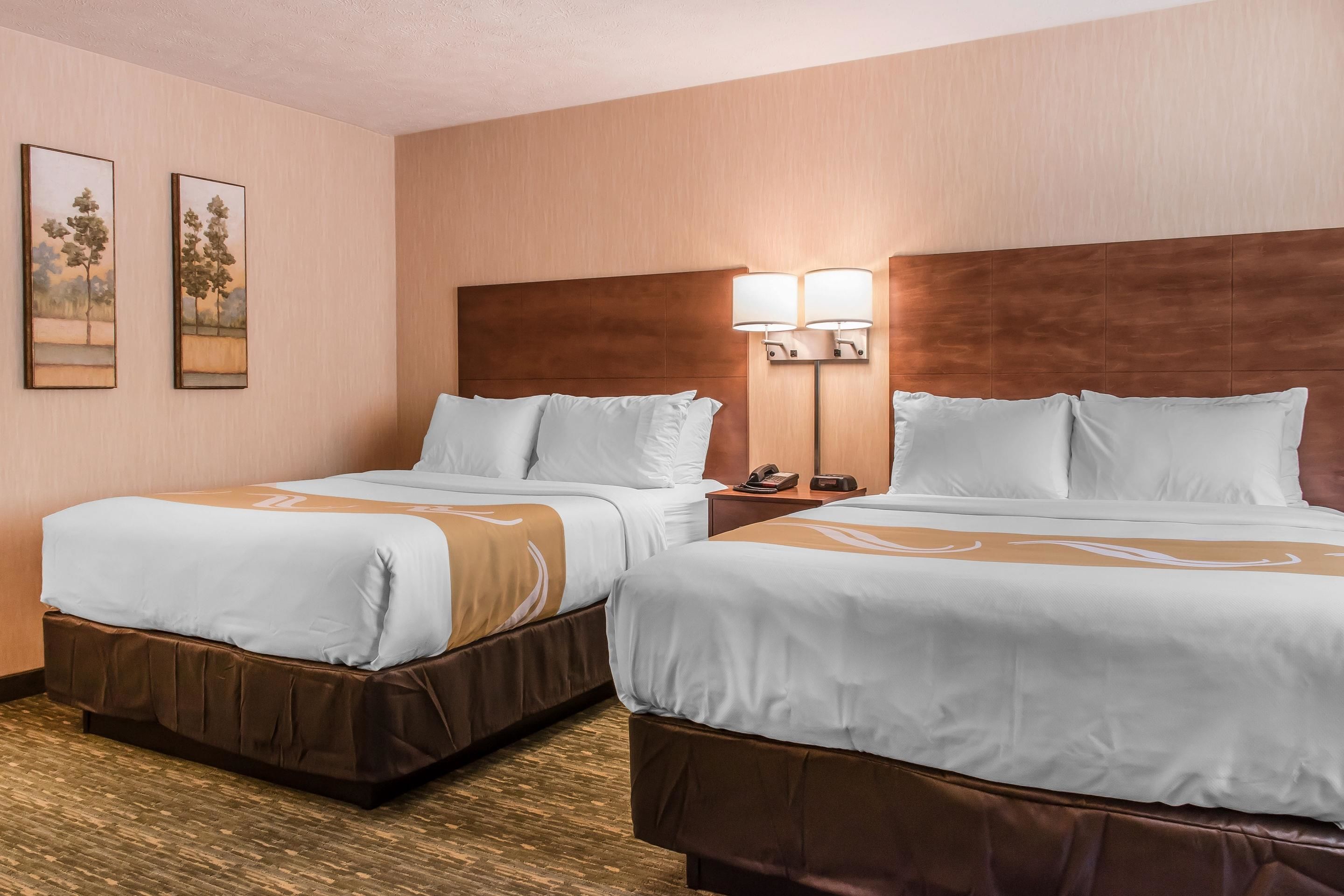 1 bedroom, desk, blackout curtains, iron/ironing board