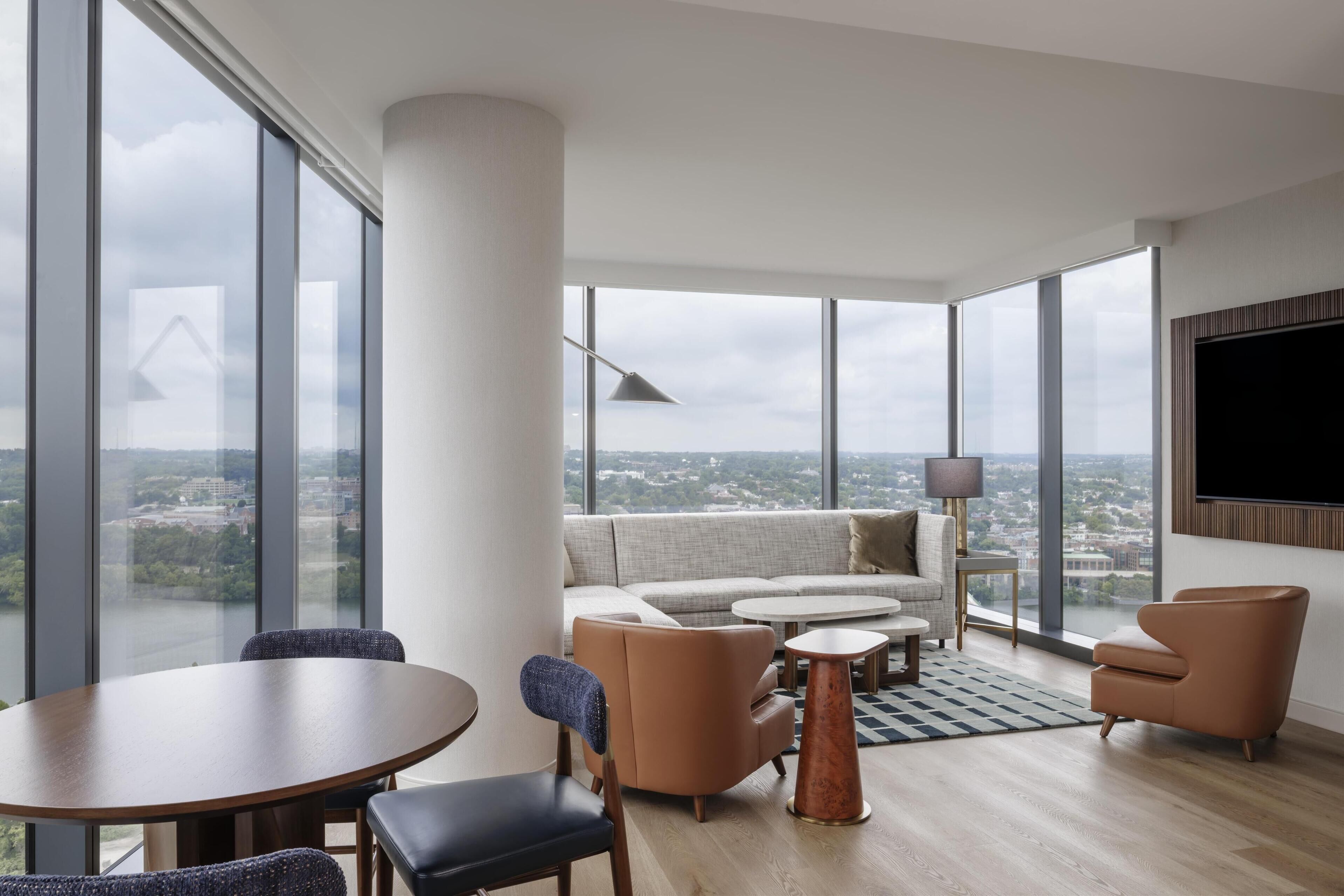 Suite, 1 Bedroom | Living area | 65-inch flat-screen TV with cable channels, TV, Netflix