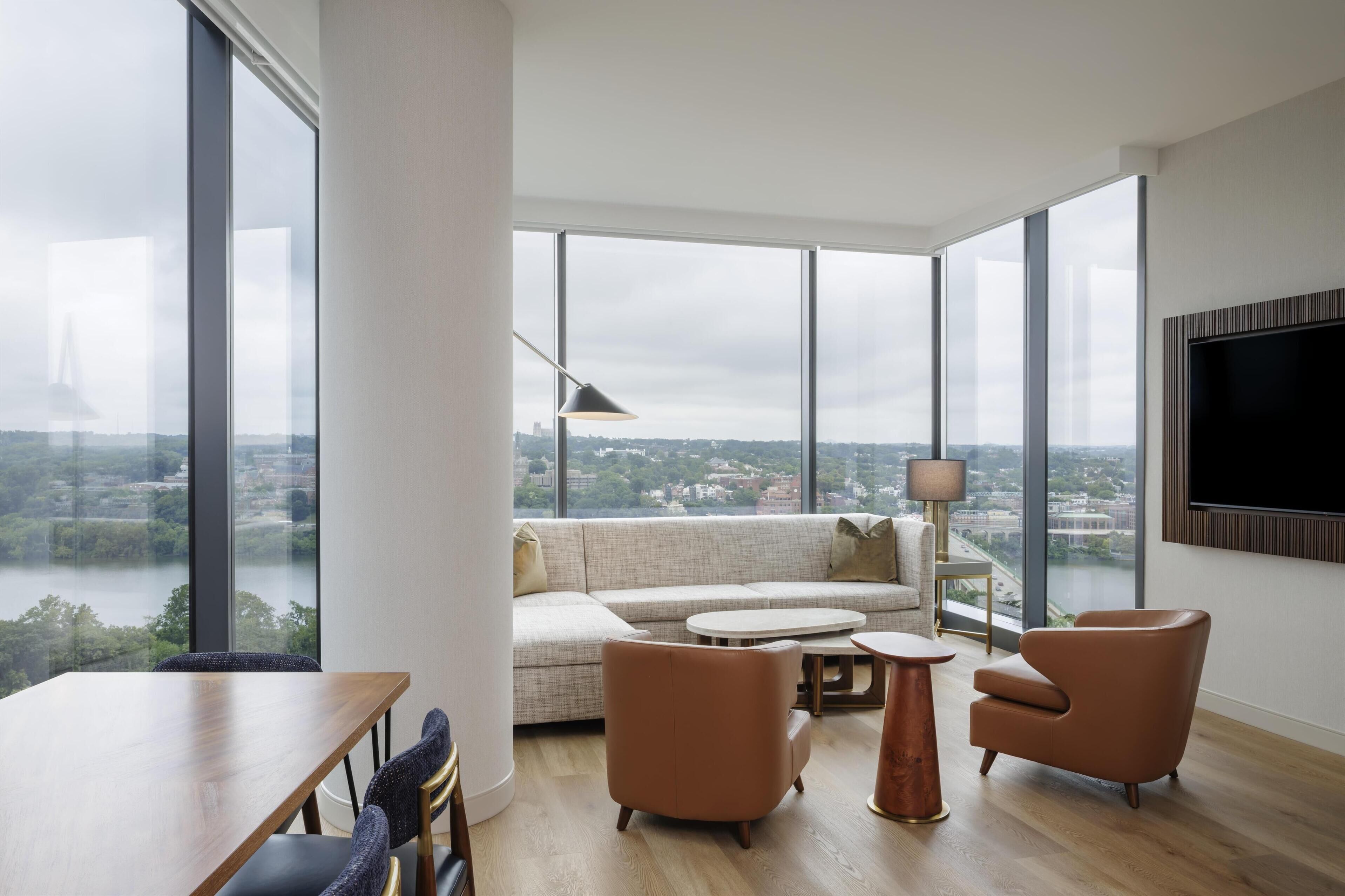 65-inch flat-screen TV with cable channels, TV, Netflix