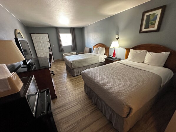 Basic Double Room | Desk, blackout curtains, soundproofing, iron/ironing board -  Home Suites Hill Country (San Antonio)