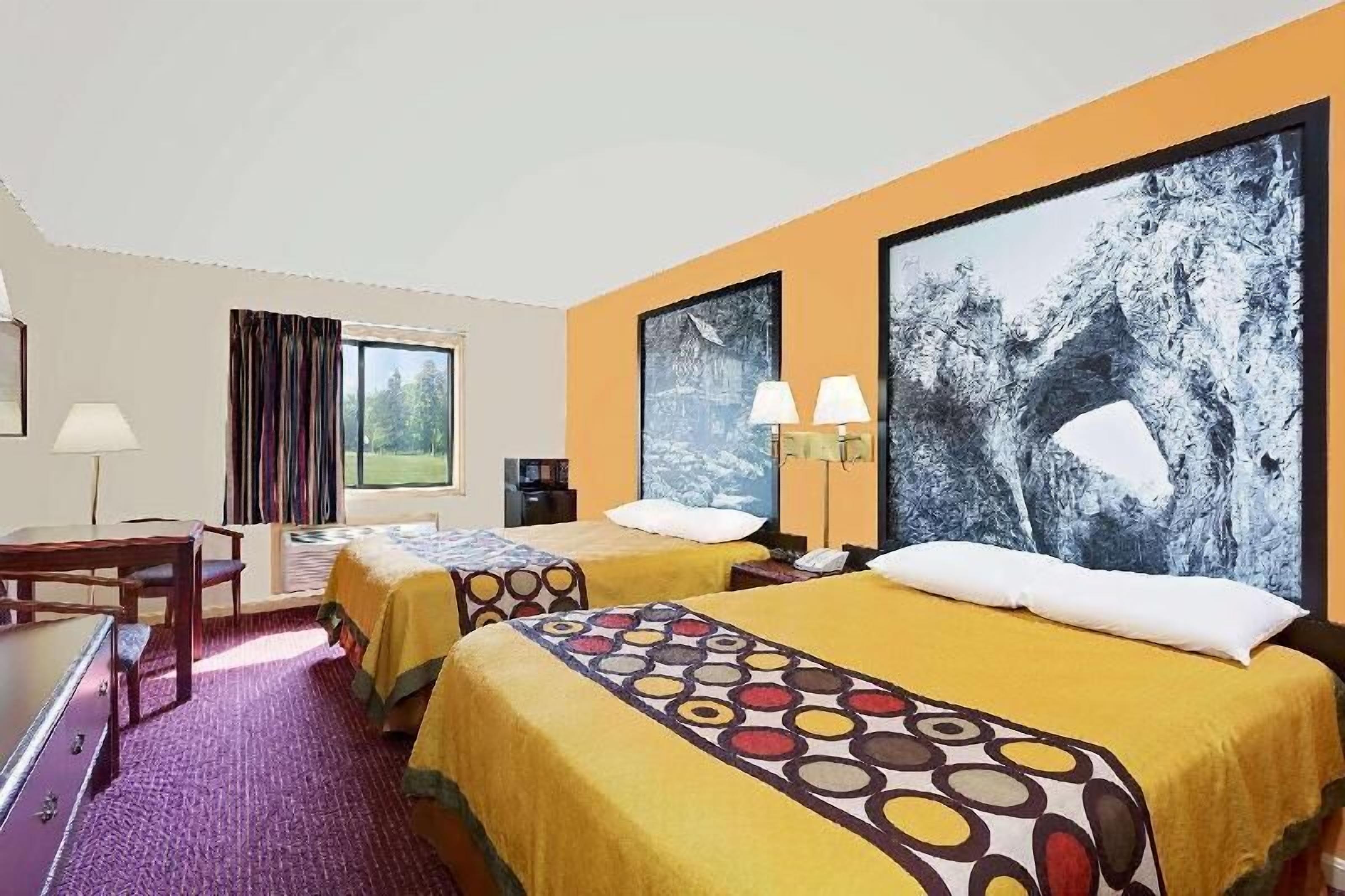 Desk, blackout drapes, iron/ironing board, free WiFi