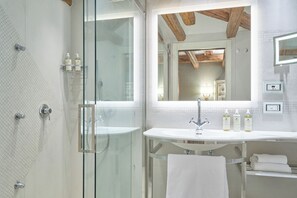 Rainfall showerhead, free toiletries, hair dryer, bidet - Santa Chiara Hotel (Venice)