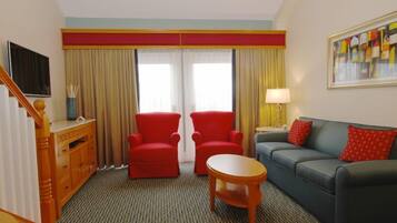 32-inch LCD TV with cable channels, TV, DVD player