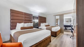 Premium bedding, pillowtop beds, in-room safe, desk