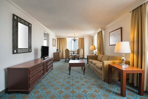 Premium bedding, down comforters, minibar, in-room safe