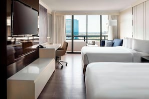 In-room safe, desk, laptop workspace, blackout curtains