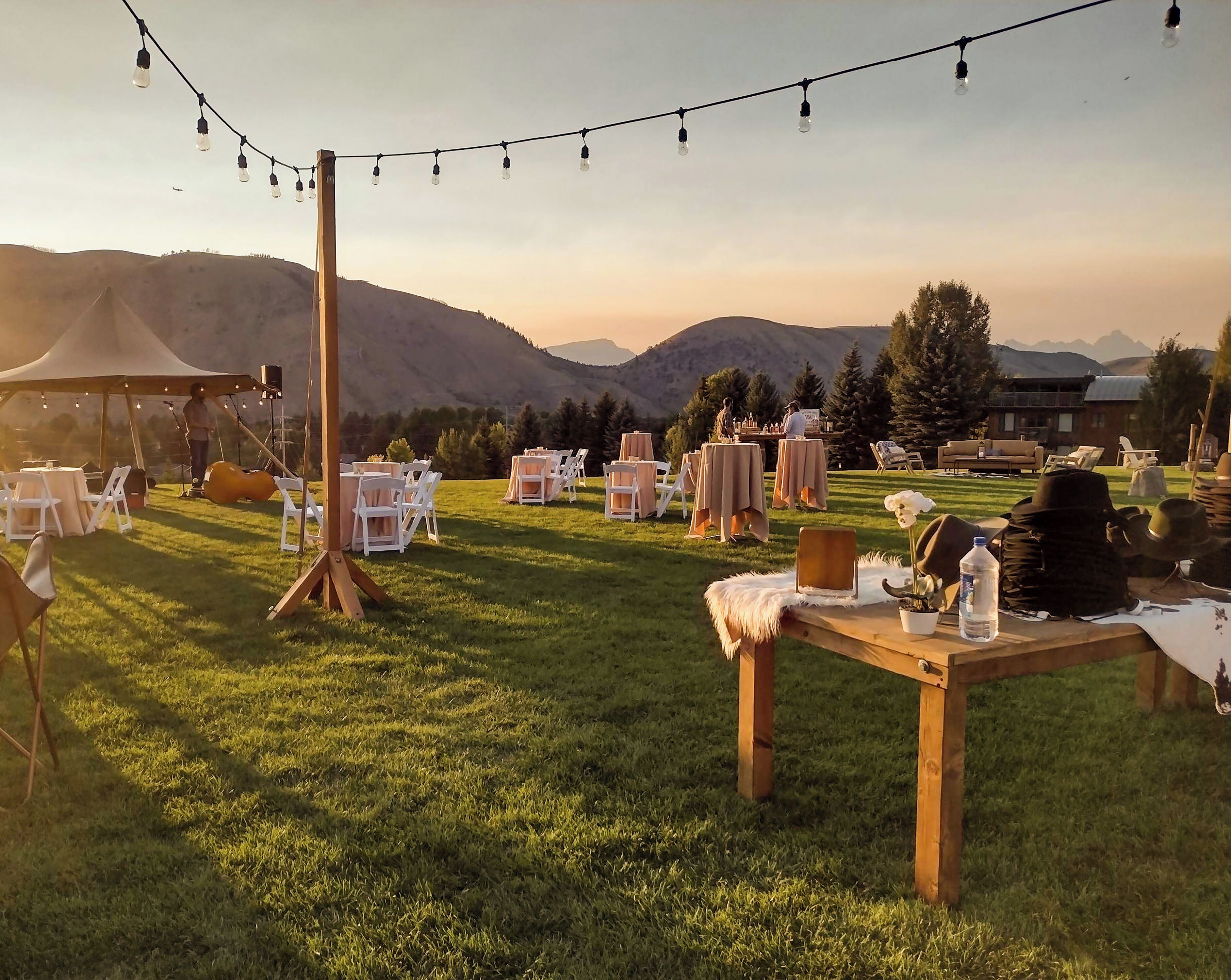 Outdoor wedding area