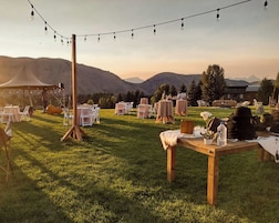 Outdoor wedding area