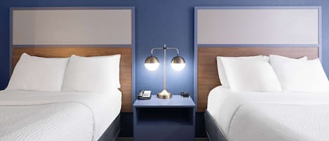 Premium bedding, desk, soundproofing, iron/ironing board