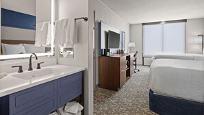 Room, 2 Double Beds, Non Smoking | Premium bedding, desk, soundproofing, iron/ironing board
