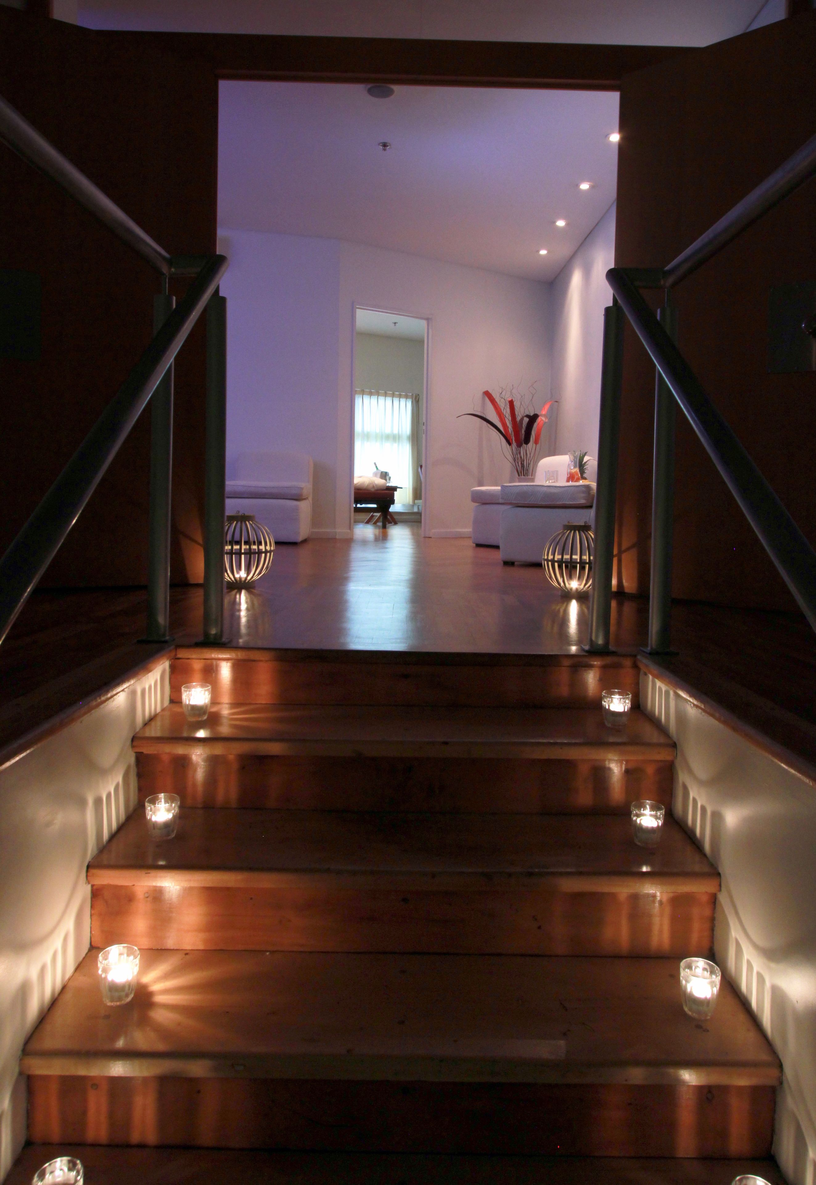 Sauna, hot tub, body treatments, hot stone massages, facials