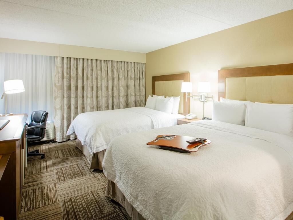 Premium bedding, pillowtop beds, in-room safe, laptop workspace