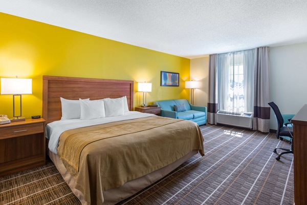 Premium bedding, pillow-top beds, desk, iron/ironing board