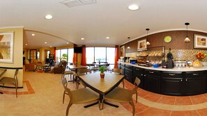 Free daily self-service breakfast 