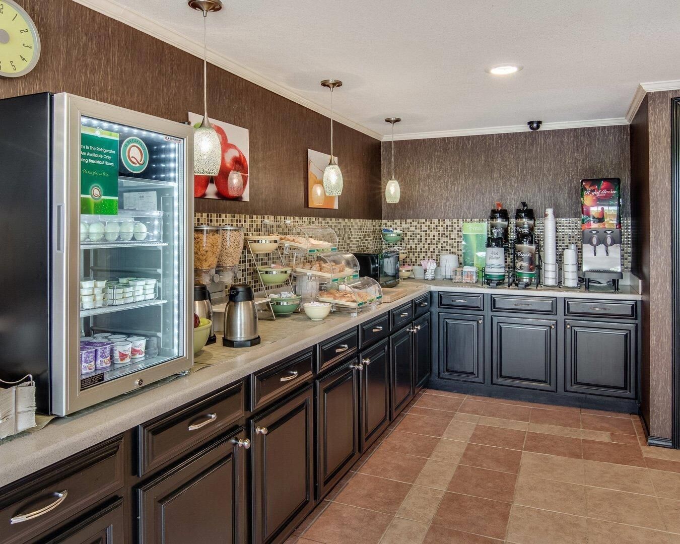 Free daily self-service breakfast 