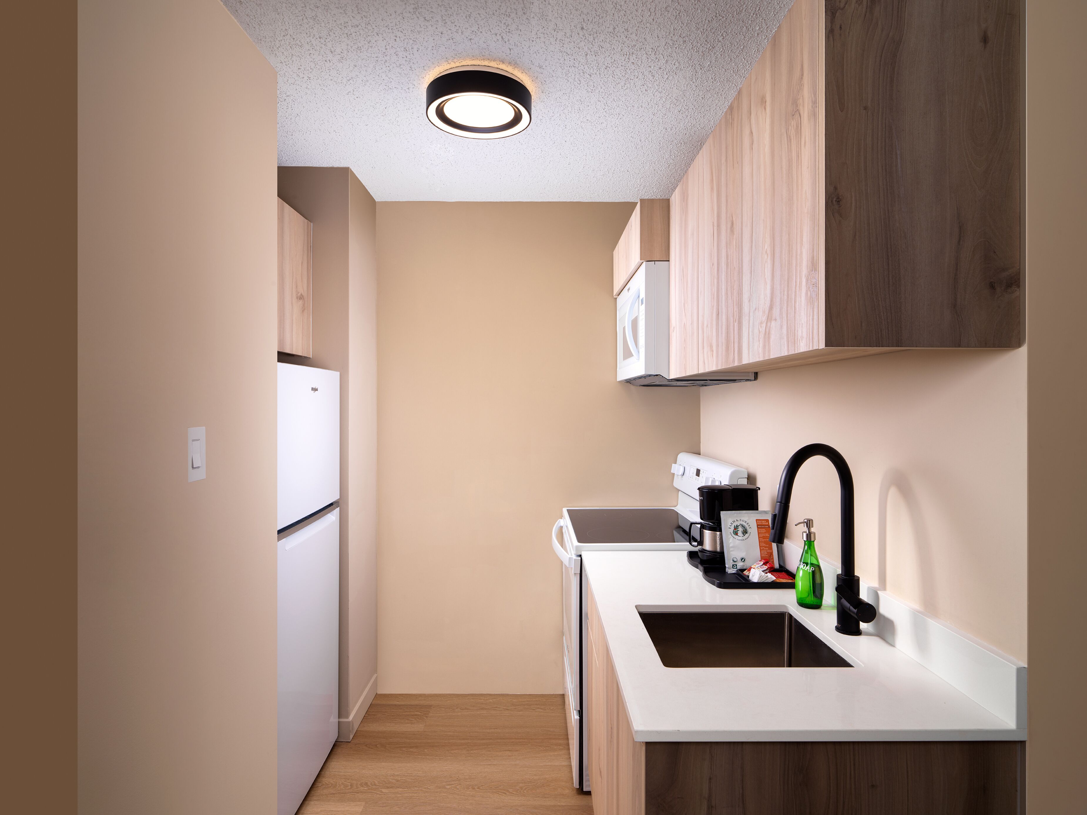 cambridge loft | private kitchen | fridge, espresso maker, coffee/tea maker, electric kettle