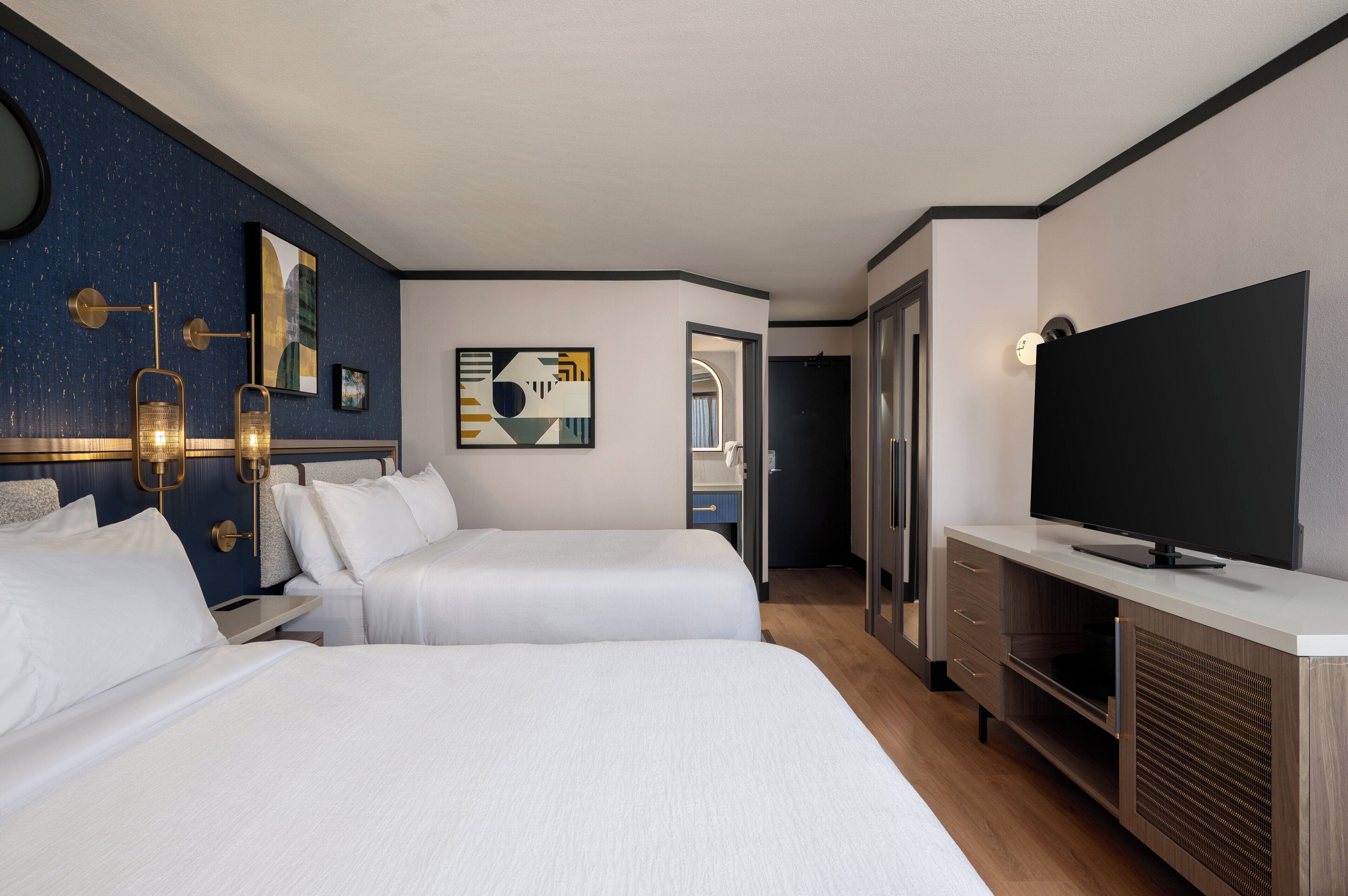 Standard Room, 2 Queen Beds | Premium bedding, desk, laptop workspace, blackout drapes
