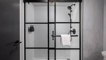 Standard Room, 2 Queen Beds | Bathroom | Free toiletries, hair dryer, bidet, towels