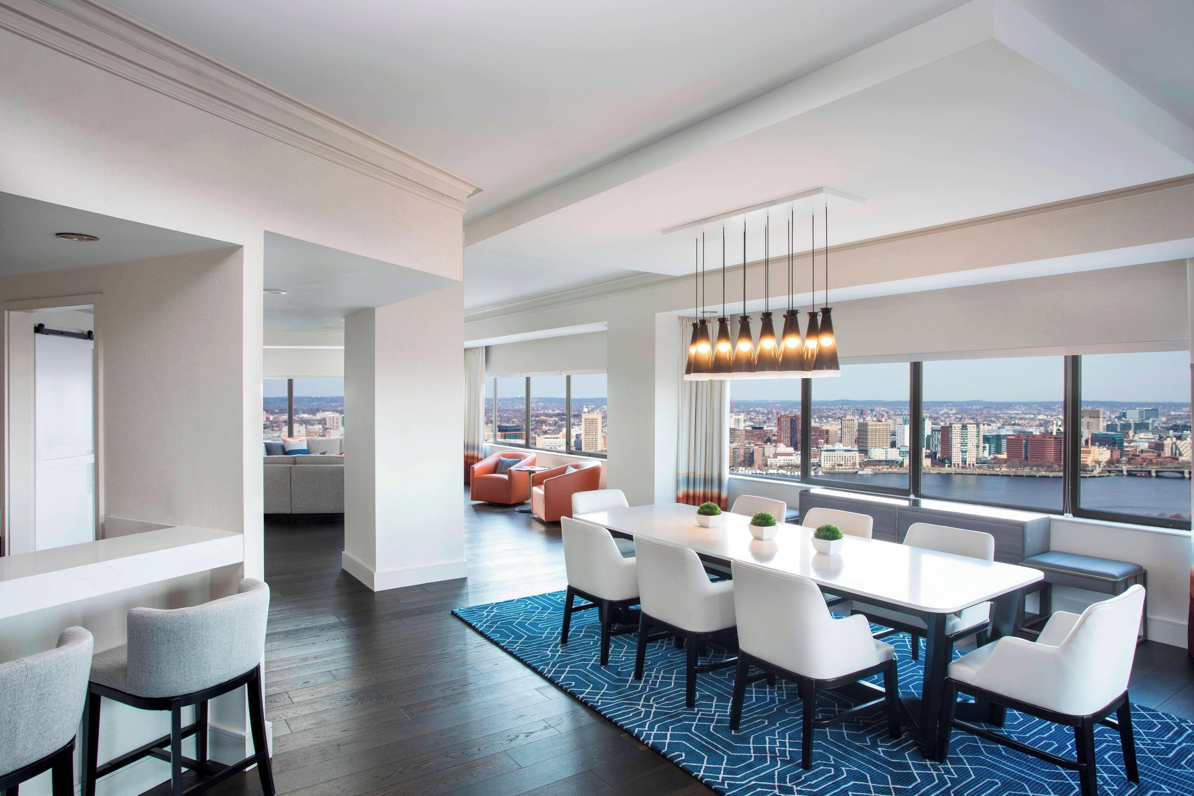 Premium bedding, down comforters, pillowtop beds, in-room safe