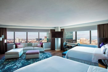 Studio Suite, 2 Queen Beds, River View | Premium bedding, down comforters, pillowtop beds, in-room safe at The Westin Copley Place, Boston, a Marriott Hotel