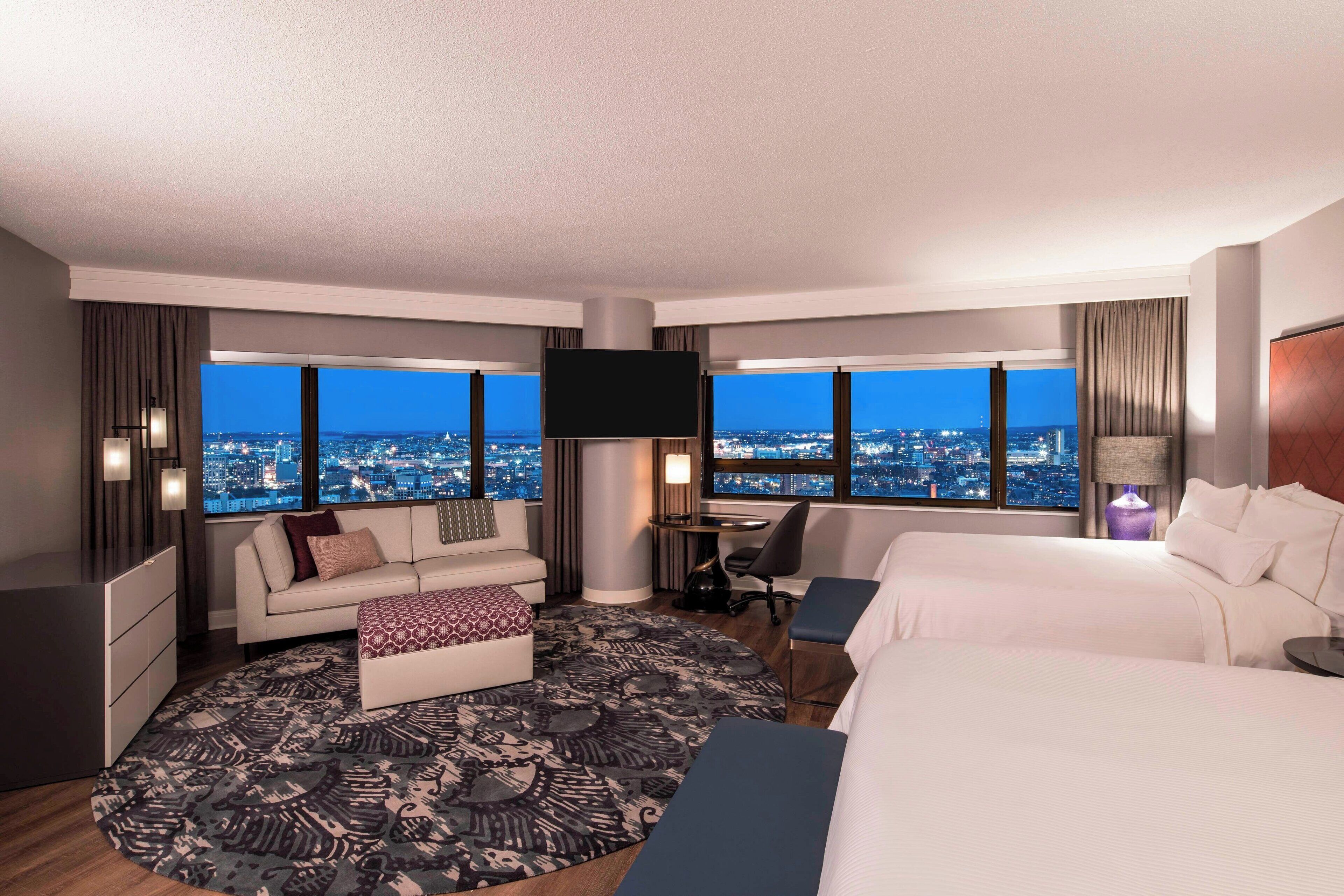 studio suite, 2 queen beds, river view | 1 bedroom, premium bedding, down duvets, pillow-top beds