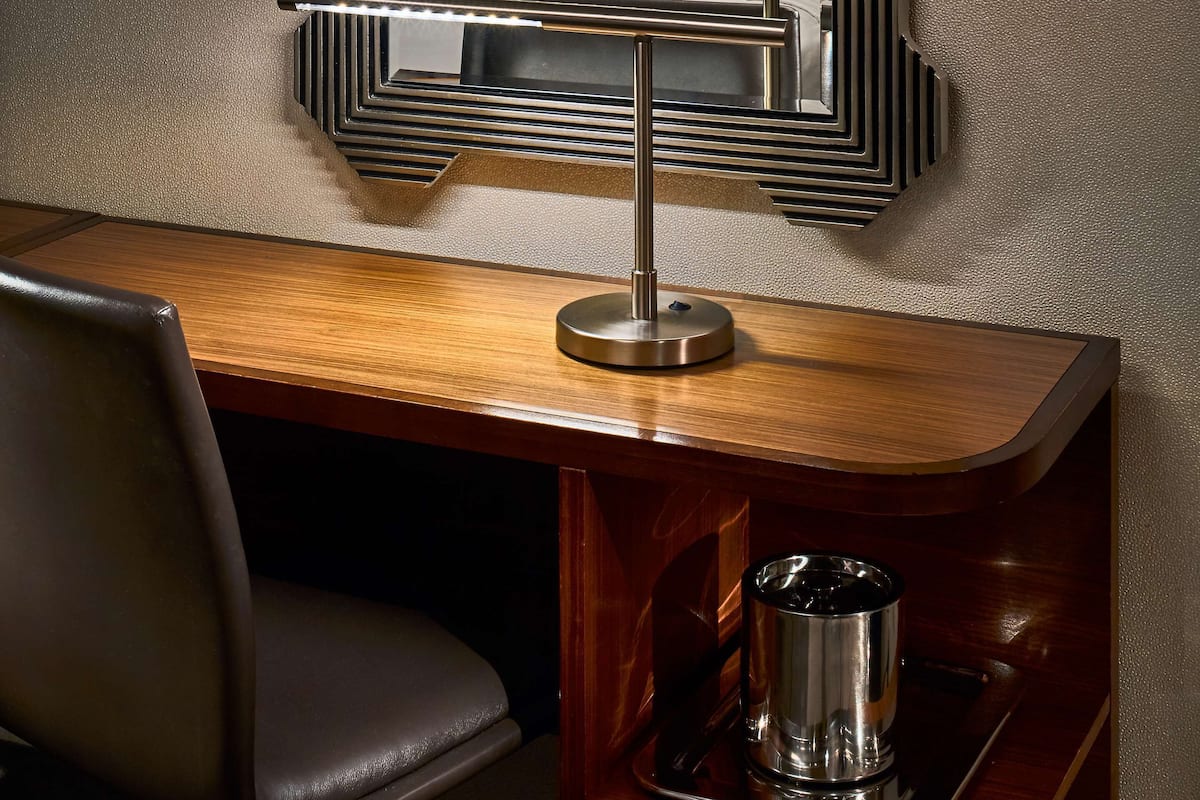 In-room safe, desk, laptop workspace, iron/ironing board