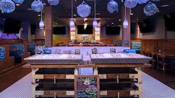 Dinner served, seafood