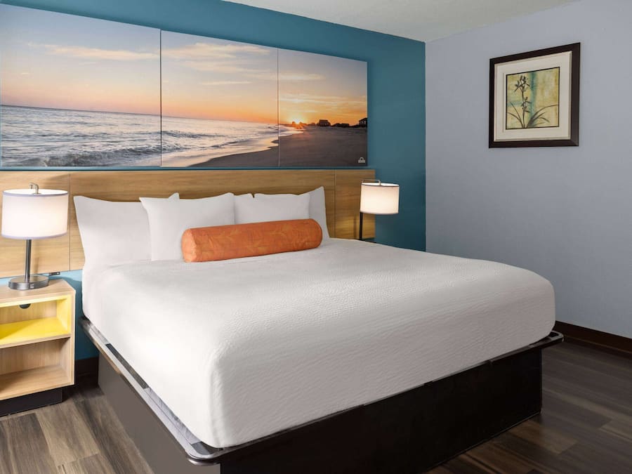 Room, 1 King Bed, Accessible, Non Smoking (Roll-In Shower) | 1 bedroom, pillow-top beds, iron/ironing board, cots/infant beds