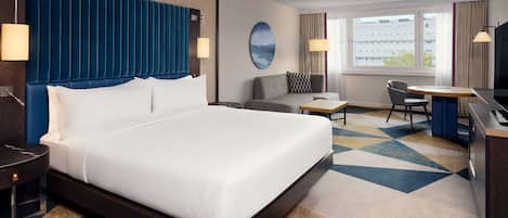 Ropa de cama de alta calidad y minibar