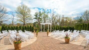 Outdoor wedding area