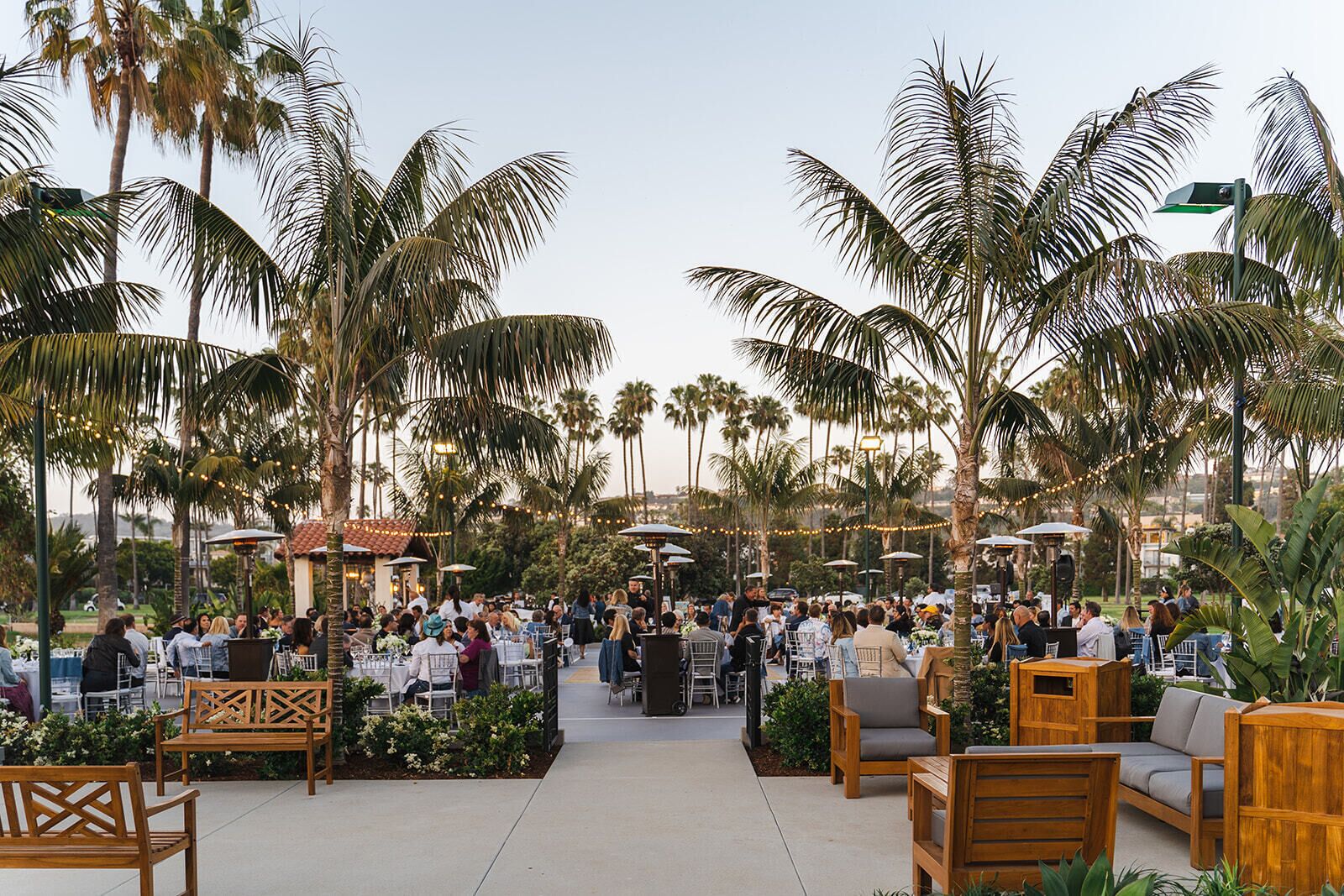 outdoor banquet area