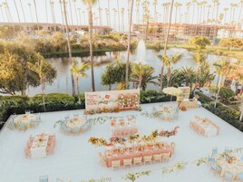 Outdoor banquet area
