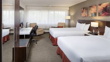 Premium bedding, pillowtop beds, in-room safe, desk