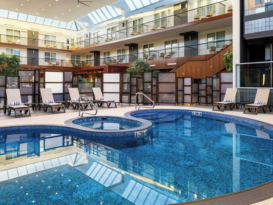 Deluxe Room, 2 Queen Beds, Poolside (Poolside) | Pool | 2 indoor pools, sun loungers