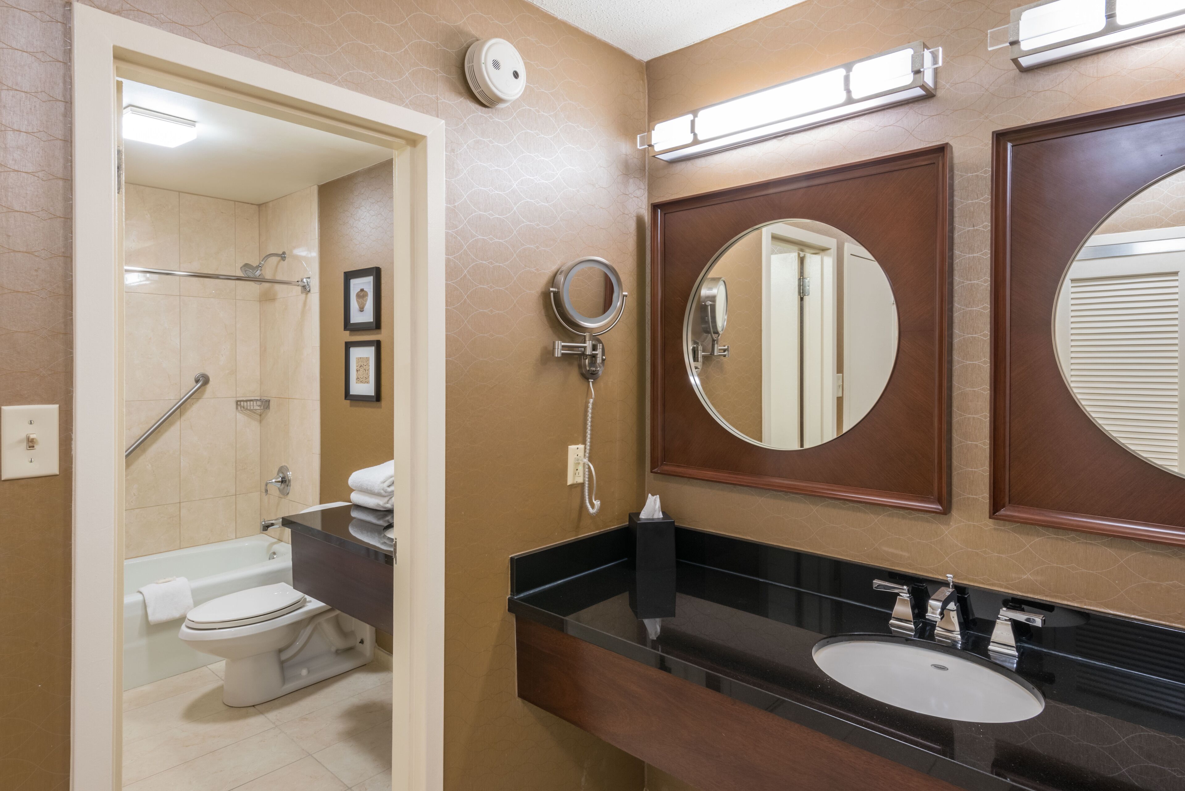 in-room safe, desk, blackout curtains, iron/ironing board