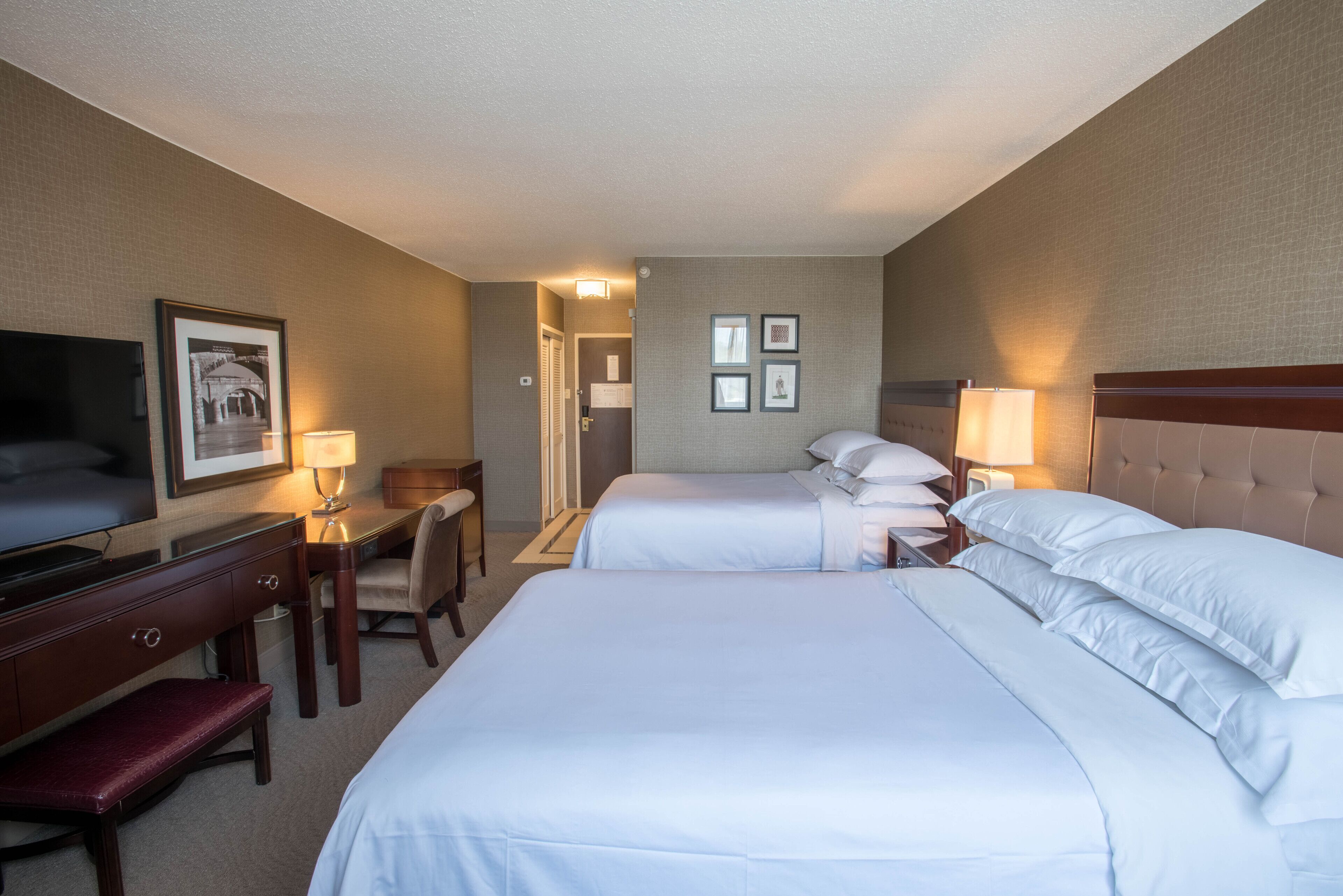 in-room safe, desk, blackout curtains, iron/ironing board