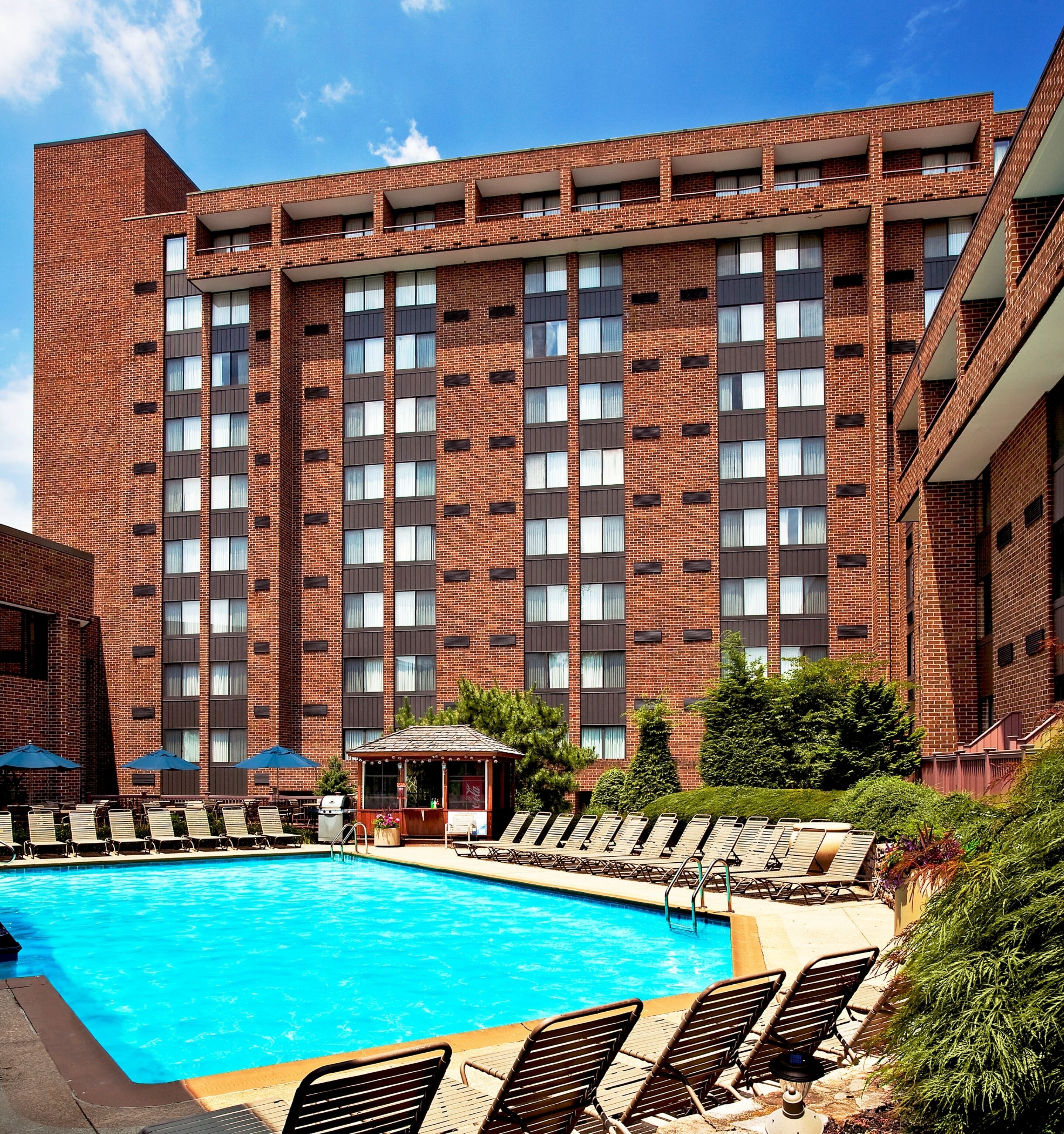 indoor pool, outdoor pool, open 7:00 am to 10:00 pm, pool loungers