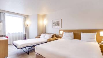 Premium bedding, memory-foam beds, in-room safe, desk