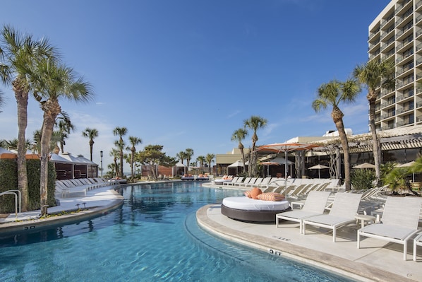 2 outdoor pools, cabanas (surcharge), pool umbrellas