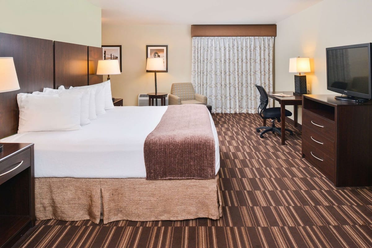 In-room safe, laptop workspace, blackout curtains, iron/ironing board