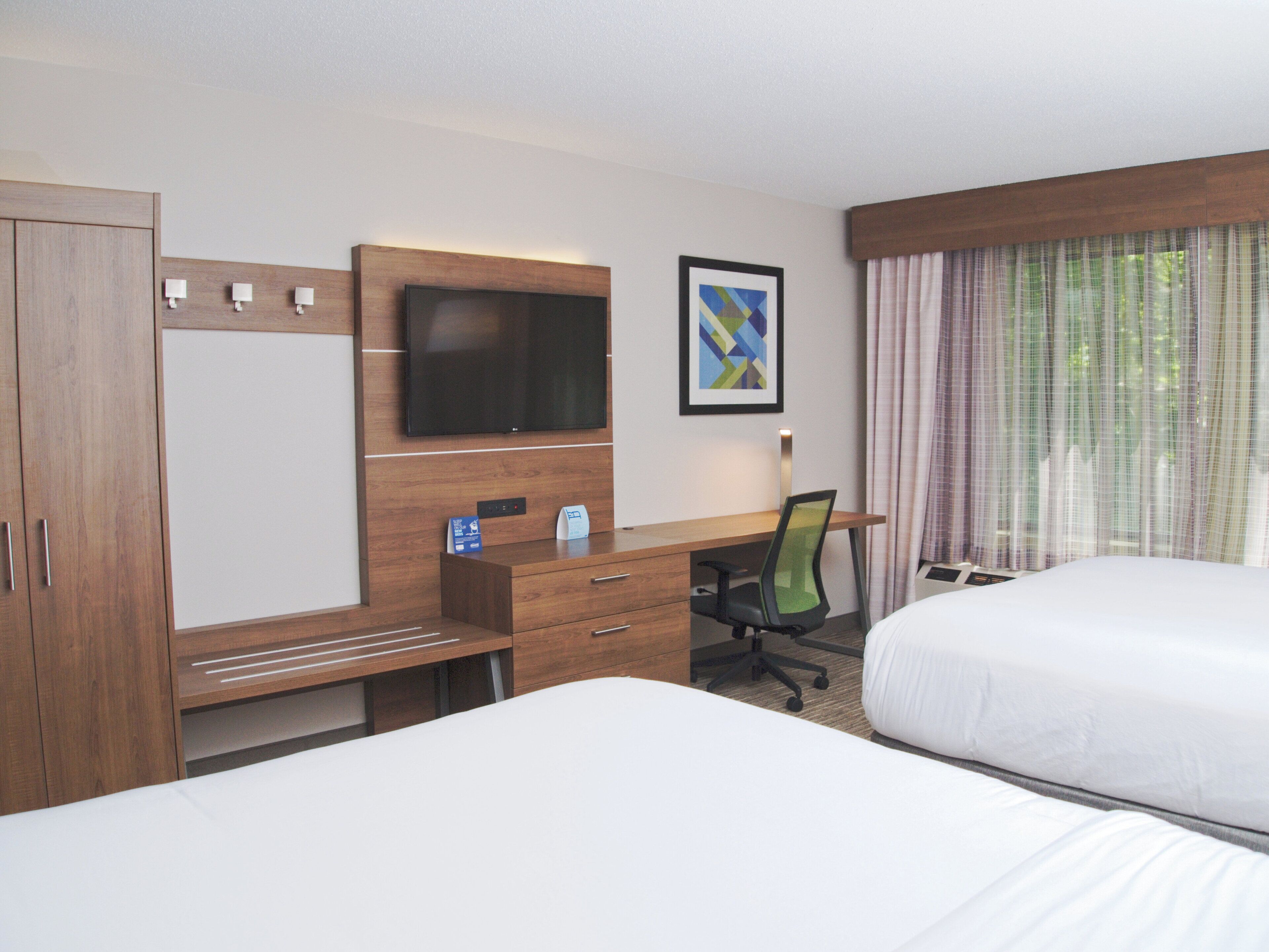Standard Room, 2 Queen Beds | In-room safe, desk, blackout drapes, iron/ironing board