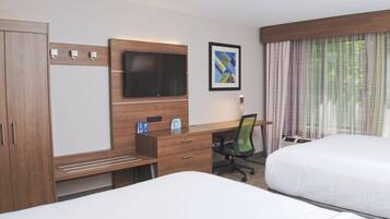 Standard Room, 2 Queen Beds | In-room safe, desk, blackout drapes, iron/ironing board