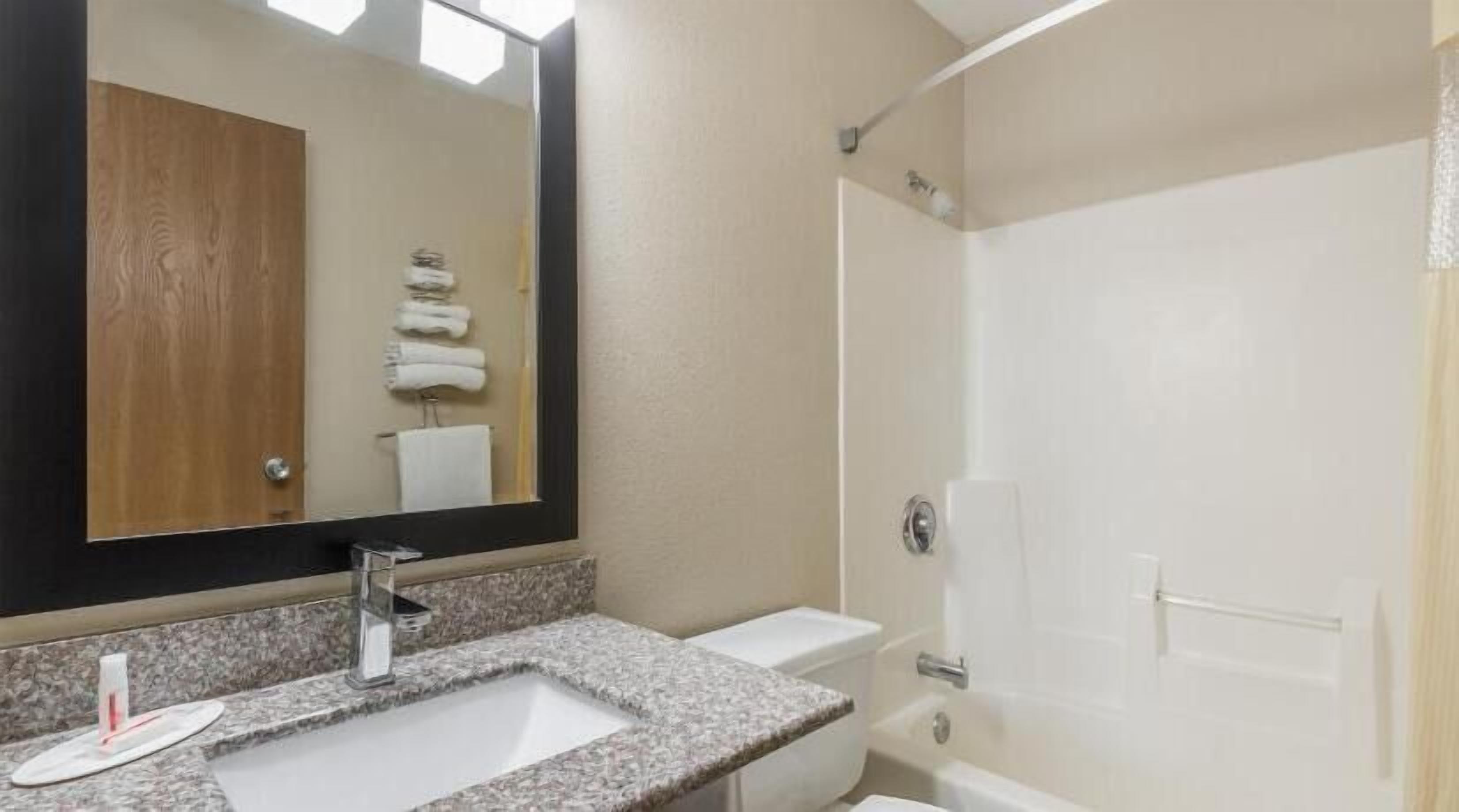 Bathroom | Bathtub, deep soaking tub, free toiletries, hair dryer