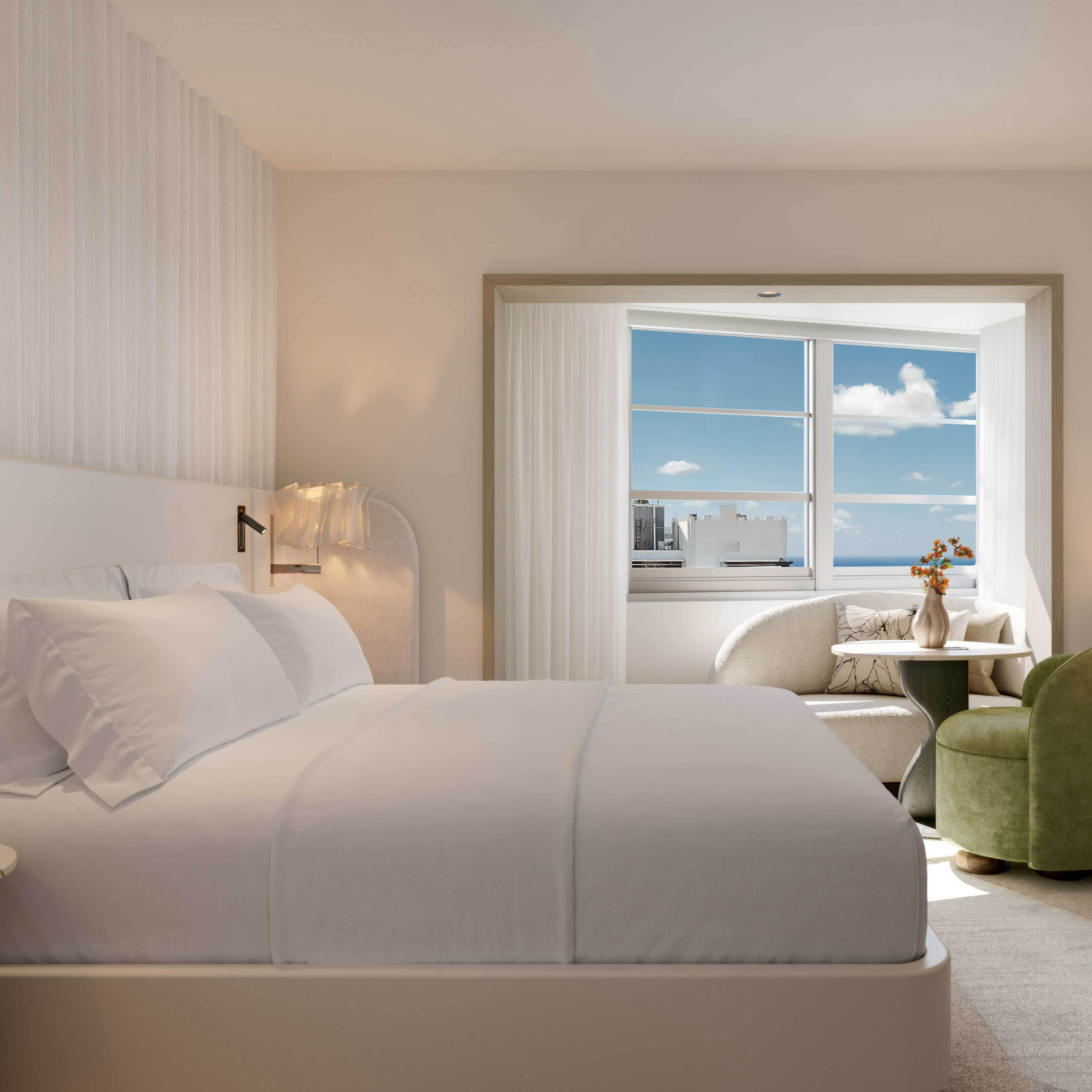 고급 침구, 오리/거위털 이불, 미니바, 객실 내 금고