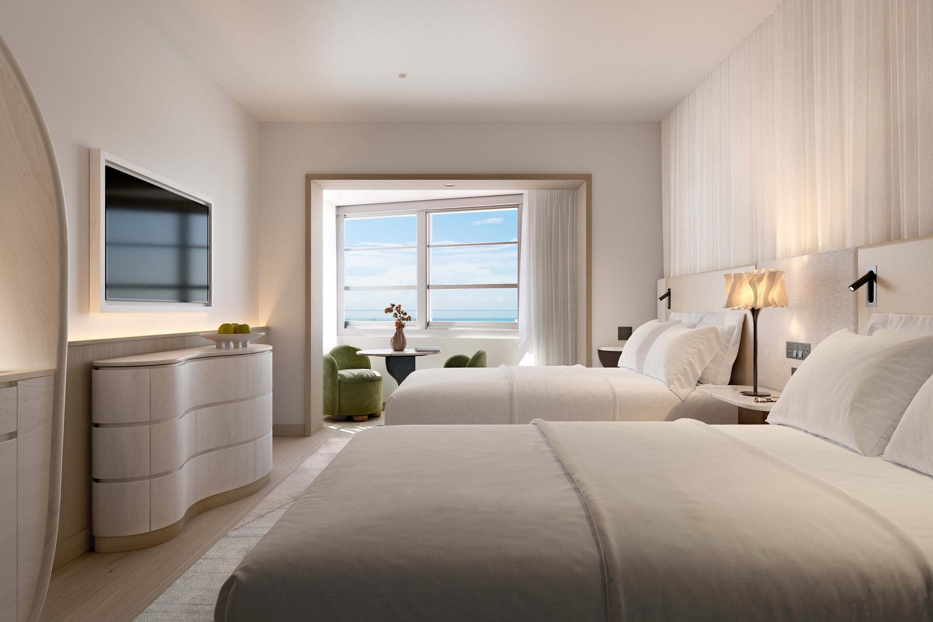 더블룸, 바다 전망 | 고급 침구, 오리/거위털 이불, 미니바, 객실 내 금고