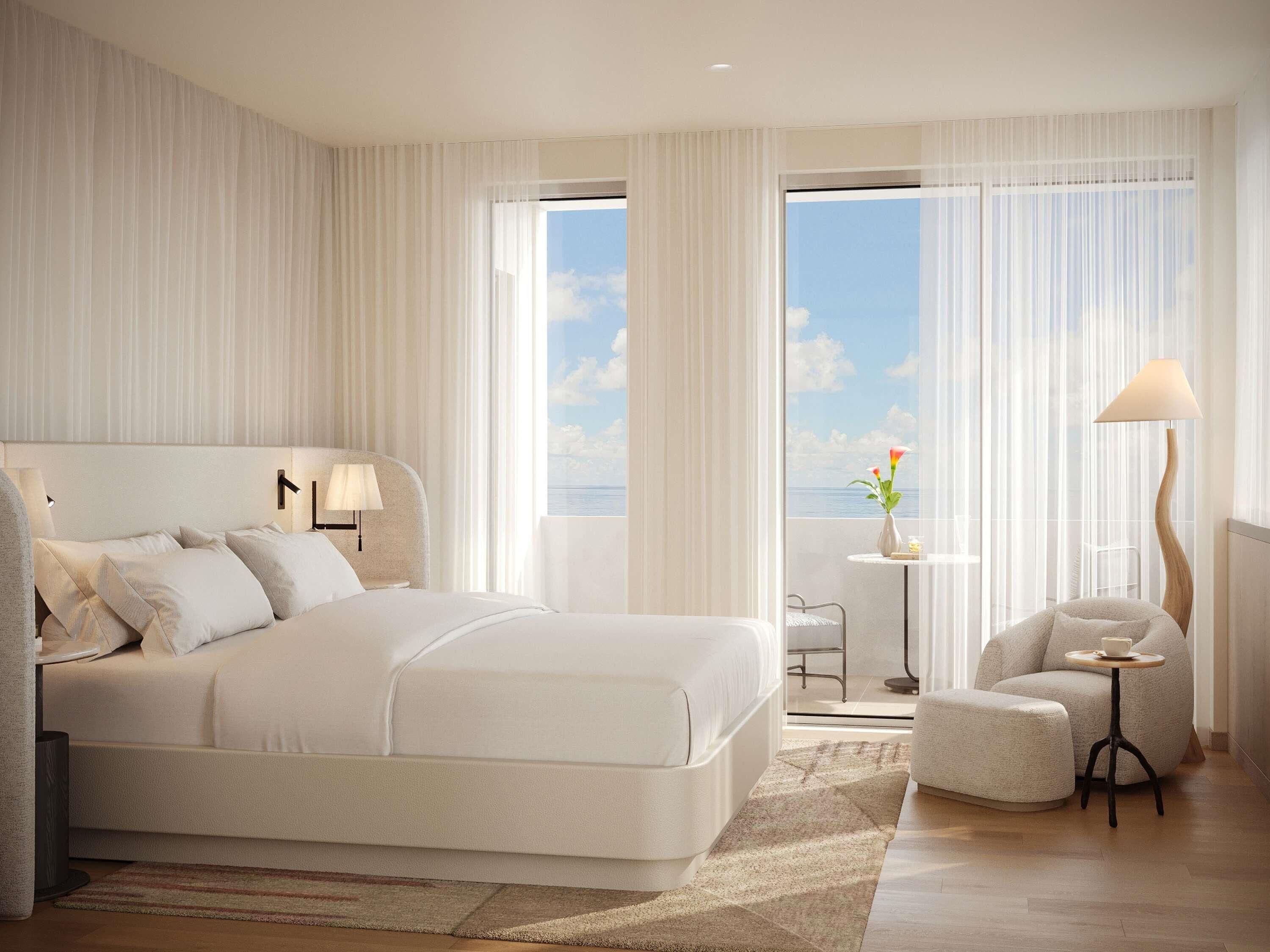 고급 침구, 오리/거위털 이불, 미니바, 객실 내 금고