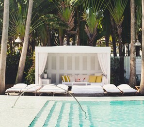 Indoor pool, outdoor pool, cabanas (surcharge), pool umbrellas